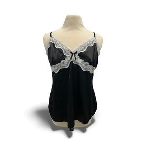 Black Lace Trim Camisole